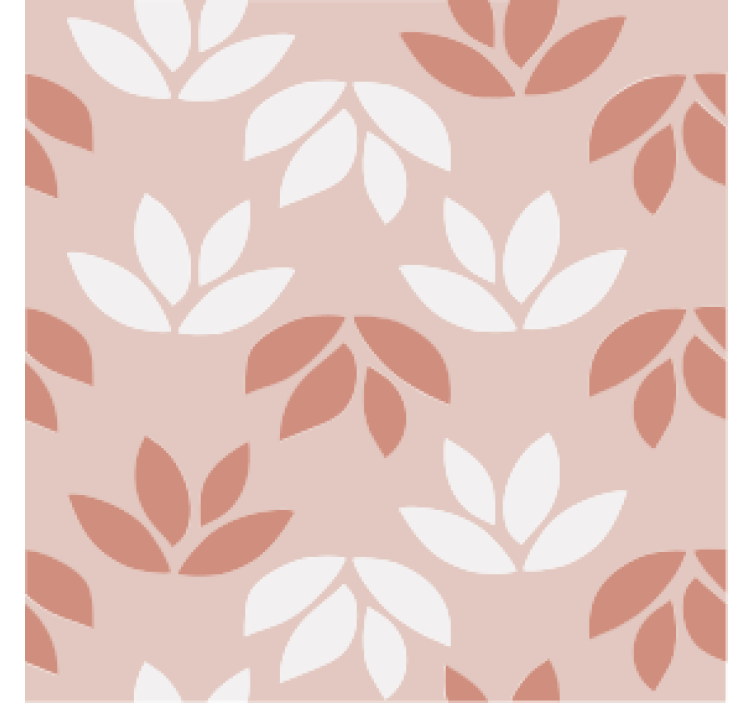 Leaf pattern motif coasters - TenStickers