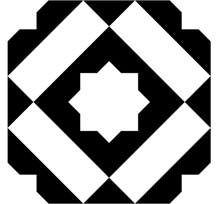 Geometric black pattern coasters - TenStickers