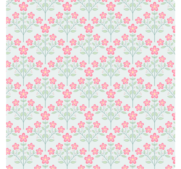 Pastel floral pattern coasters - TenStickers