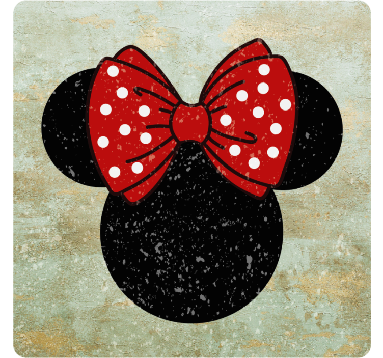 Geek coasters polka dot bow design - TenStickers
