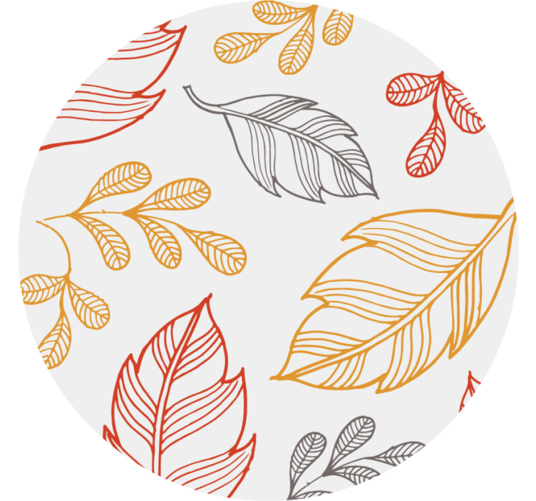 Coasters with layered leaf patterns - TenStickers