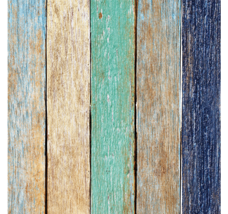 Weathered blue wood texture coaster - TenStickers