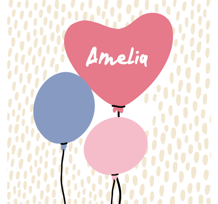 Wedding coasters heart shape balloon trio - TenStickers