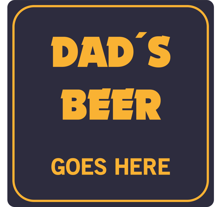 Dad's beer text vinyl coasters - TenStickers