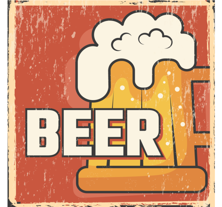 Beer mats with beer mug design - TenStickers