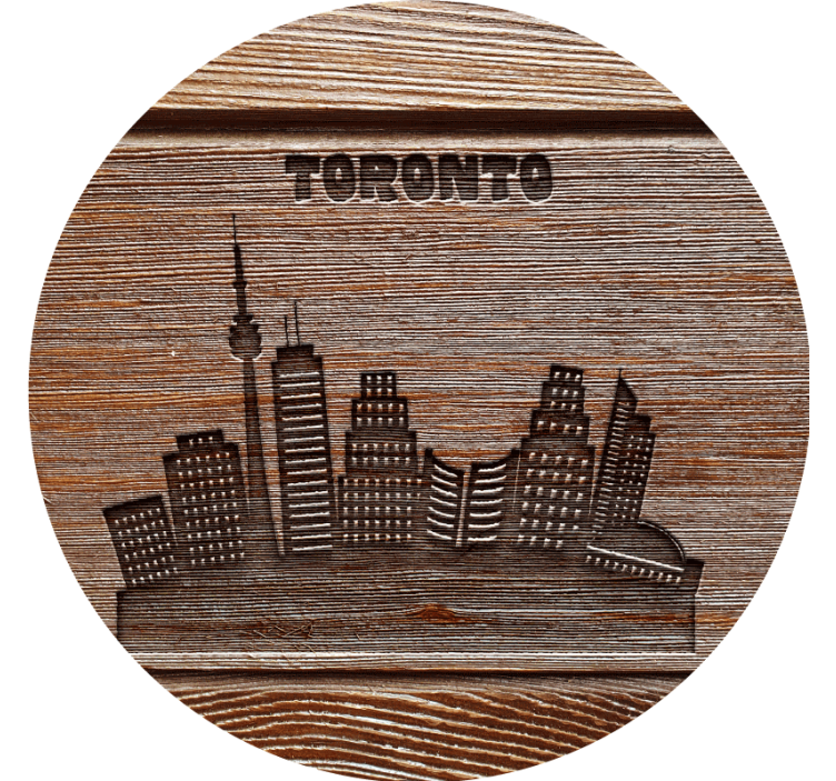 Vintage coasters toronto skyline silhouette - TenStickers
