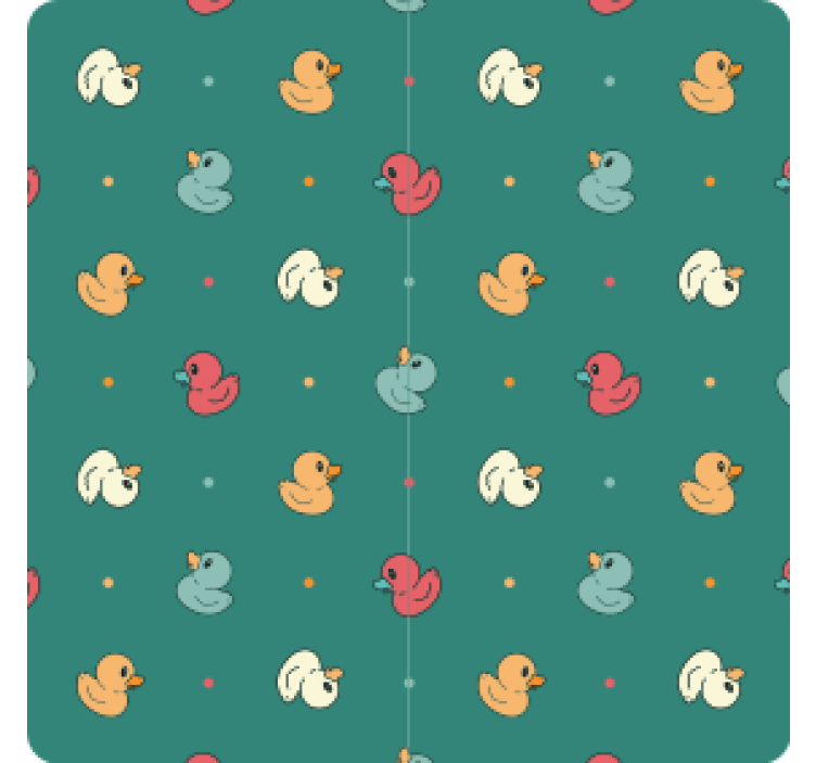 Whimsical duck pattern beer mats - TenStickers