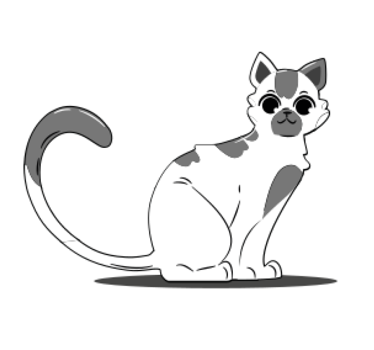 Modern coasters cute cat figurine set - TenStickers