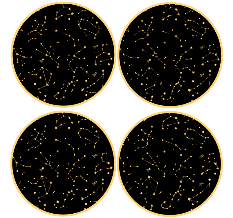 Geek coasters celestial pattern design - TenStickers