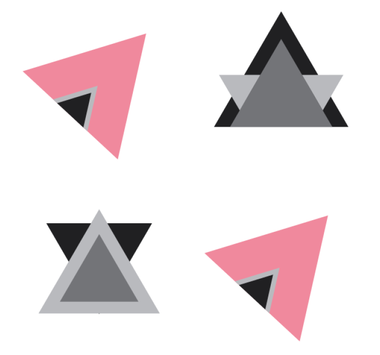 Geometric shape layers coasters - TenStickers