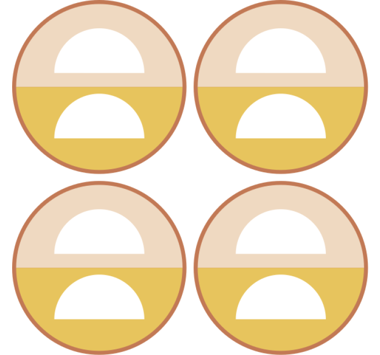 Geek coasters geometric half circles - TenStickers