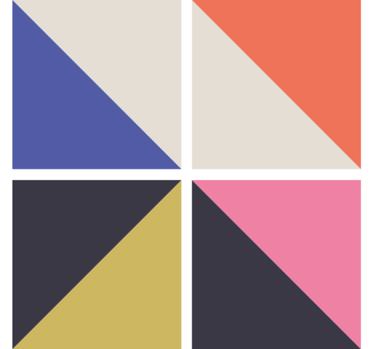 Geometric Multicolor Angles coasters - TenStickers