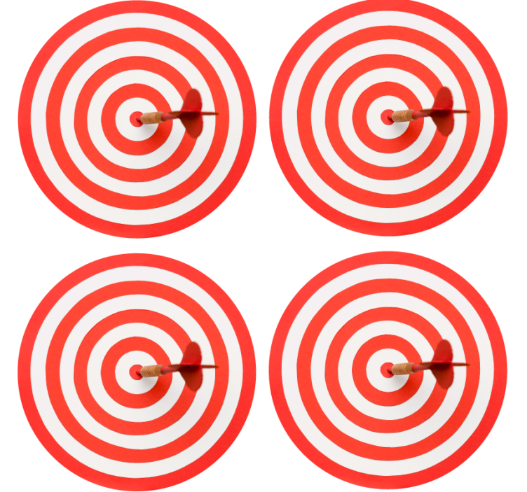 Geek coasters dartboard spiral design - TenStickers