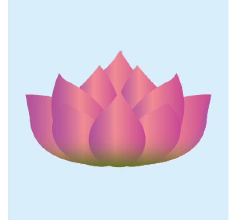 Geek coasters lotus flower unfolding - TenStickers