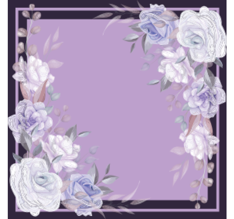 Lavender Floral Arrangement wedding coasters - TenStickers