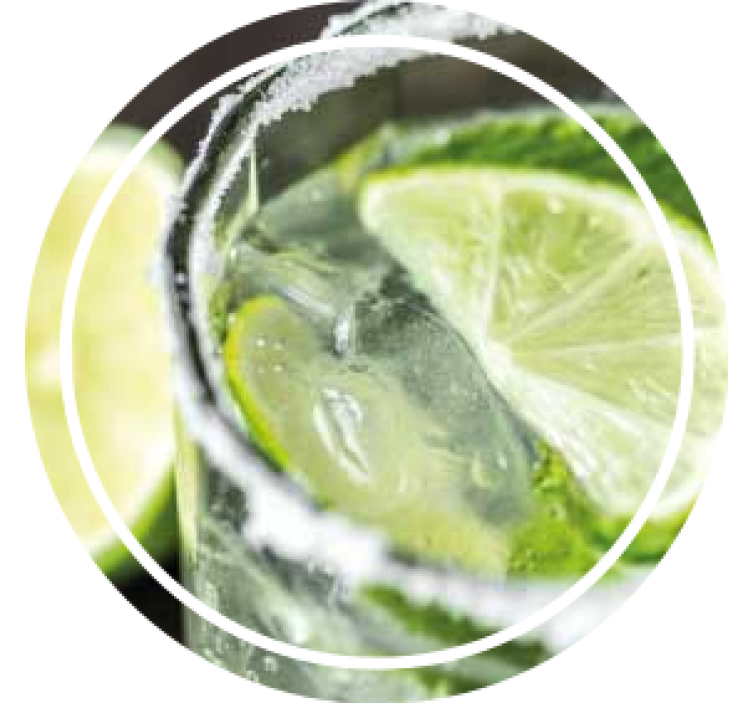 Personalisable coasters lime infused refreshment - TenStickers