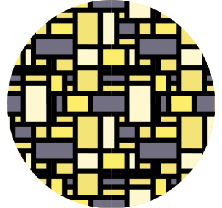Coasters geometric yellow and gray pattern - TenStickers