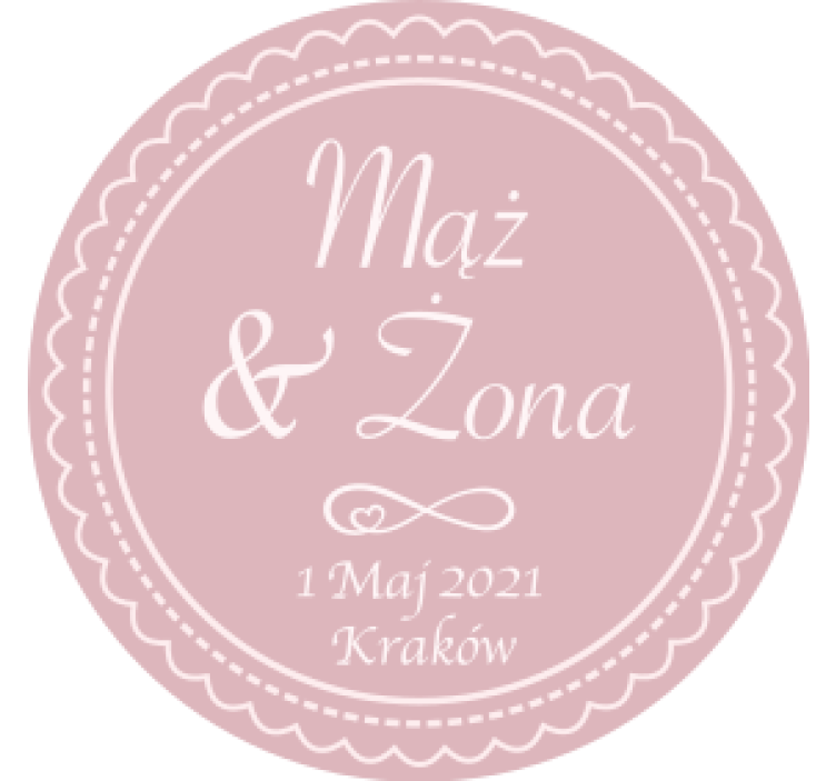 Wedding coasters elegant pink circular design - TenStickers