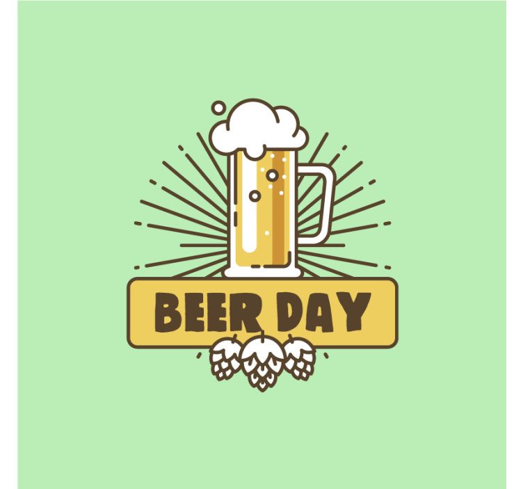 Beer mats beer mug celebration - TenStickers
