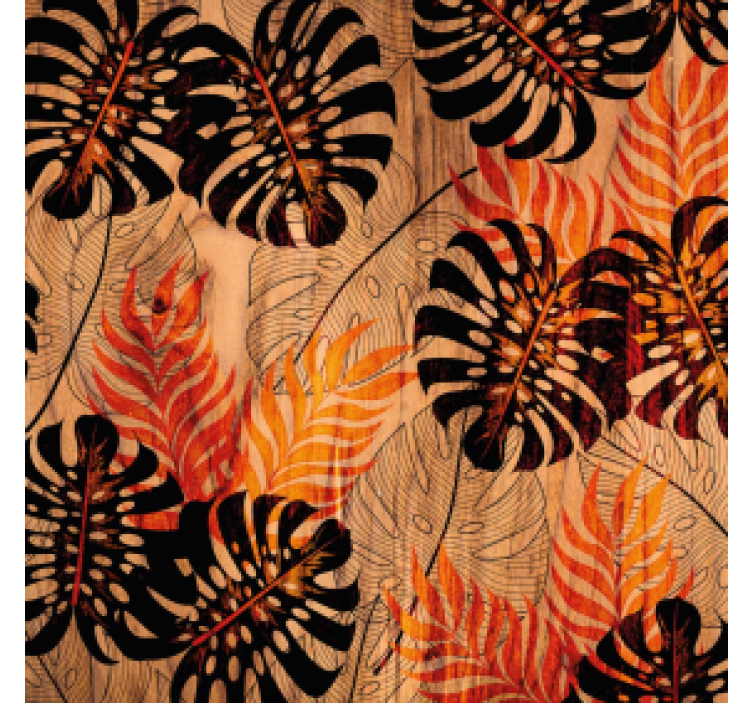 Tropical foliage coasters - TenStickers