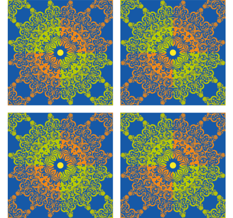 Colorful Mandala Pattern tile coasters - TenStickers