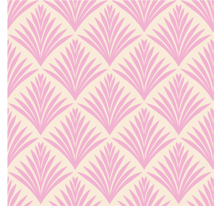 Coasters in pale pink leaf pattern - TenStickers