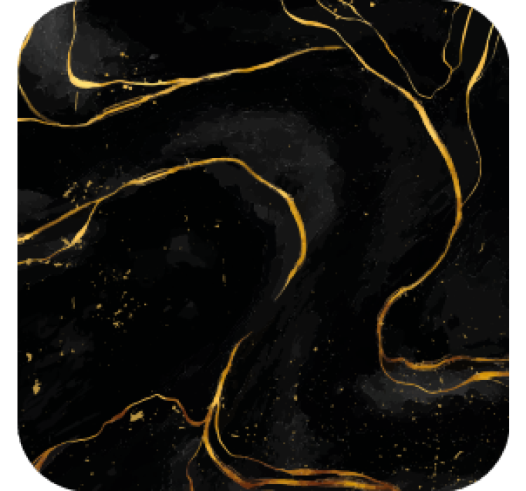 Black and gold swirl coasters - TenStickers