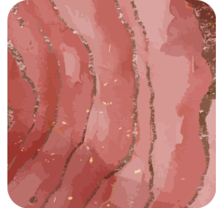 Coasters abstract pink marble swirls - TenStickers
