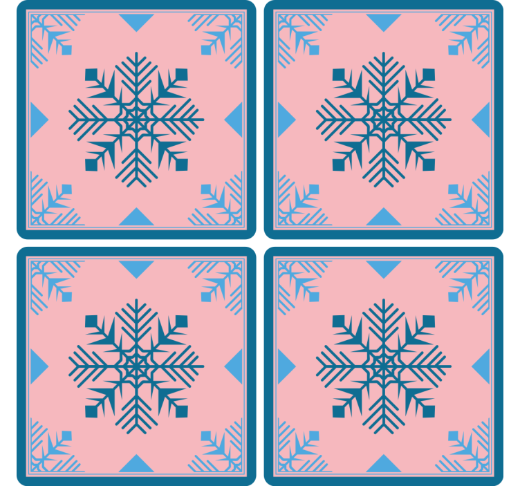 Christmas coasters snowflake design silicone mat - TenStickers