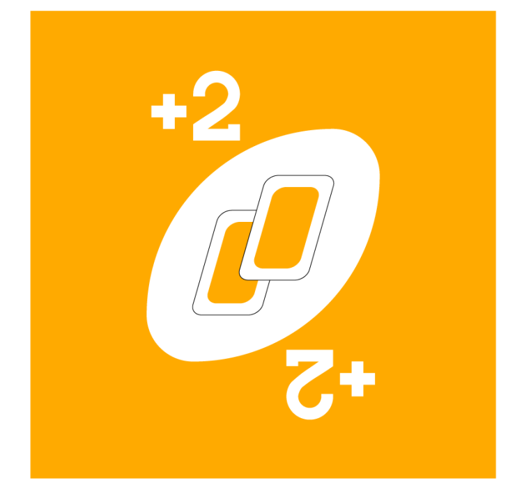 Geek coasters two interconnected shapes with numbers - TenStickers