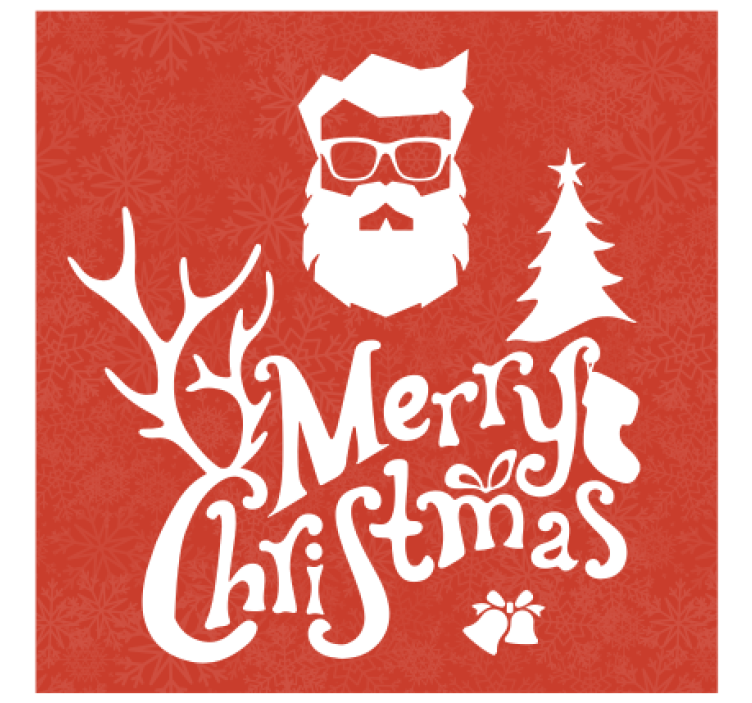 Christmas coasters santa claus silhouette - TenStickers