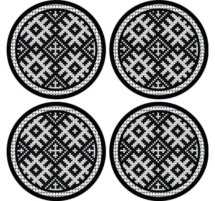 Coasters knitted pattern coasters - TenStickers