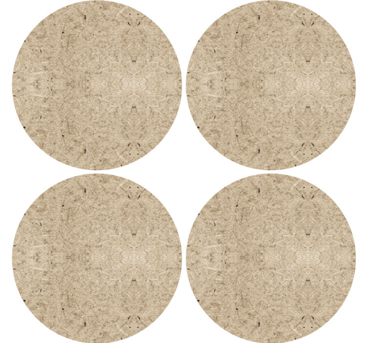Beer mats natural fiber circles set - TenStickers