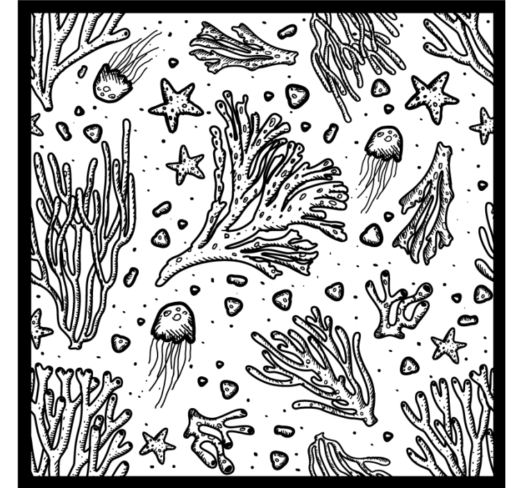 Coasters inspired by underwater life elements - TenStickers