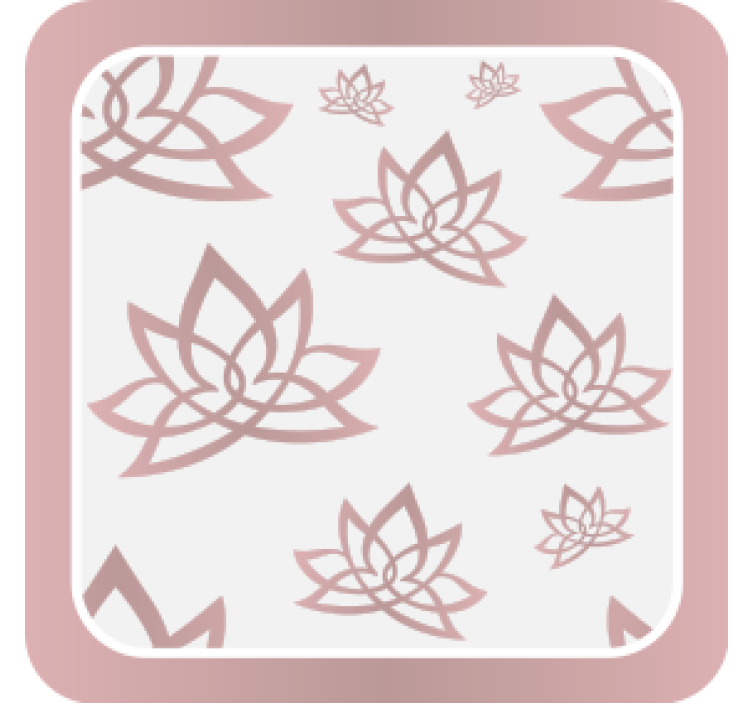 Lotus pattern motif coasters - TenStickers