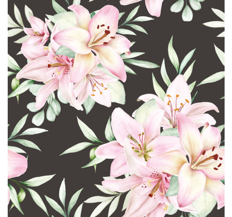 Geek coasters botanical arrangement with lilies - TenStickers