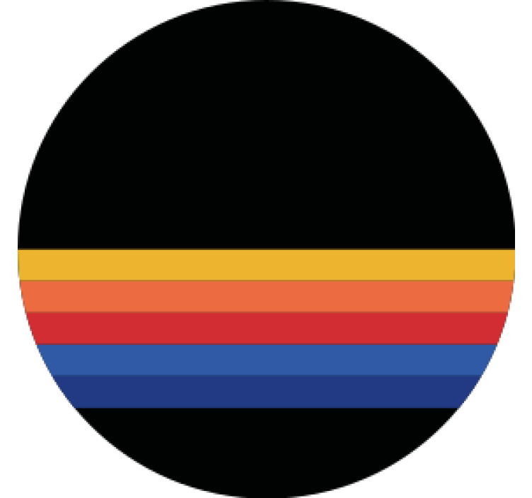 Colorful striped circular pattern coasters - TenStickers