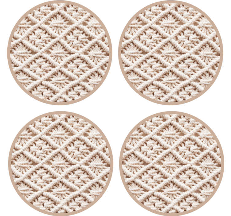 Coasters with detailed crochet design - TenStickers