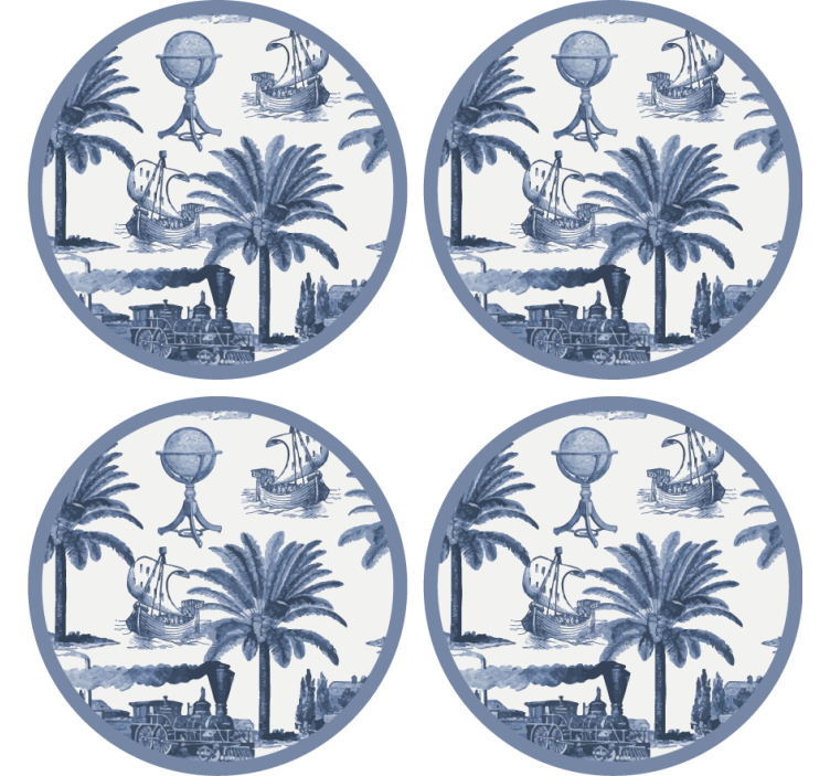 Vintage coasters classic travel adventure design - TenStickers