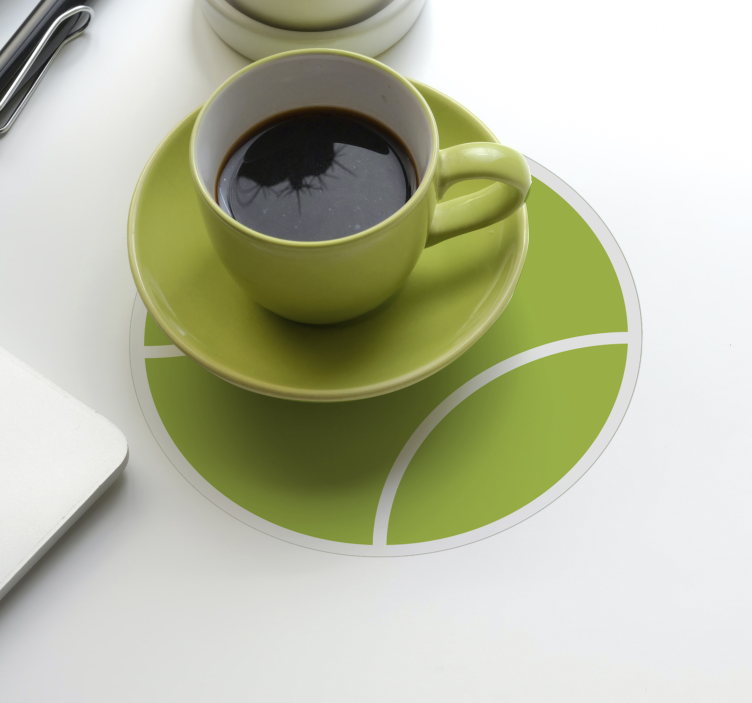 Cartoon Tennis ball coaster - TenStickers