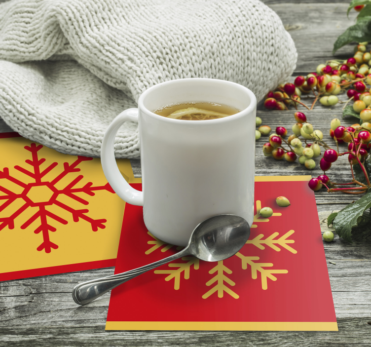 Christmas Snowflakes drink coaster - TenStickers