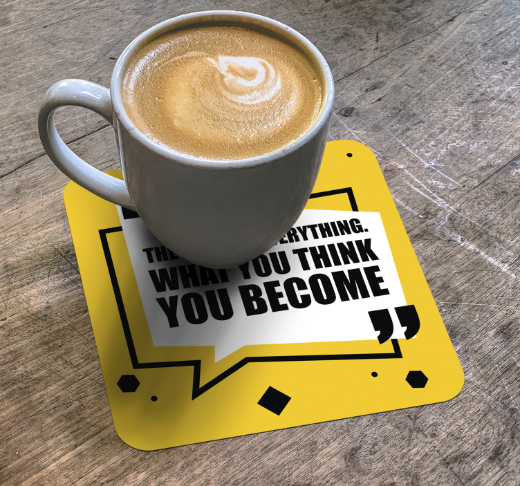 Motivational quote what you bring text coasters - TenStickers