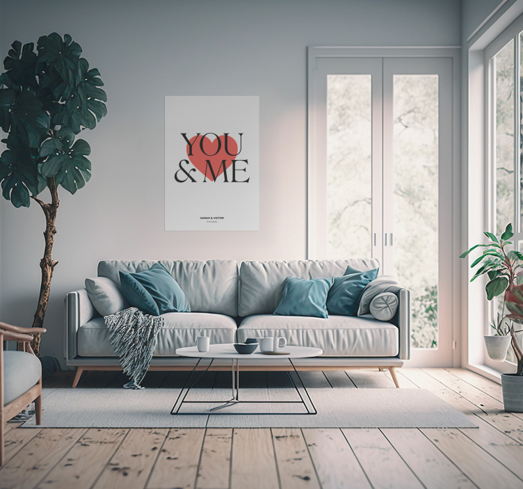 You and me custom customisable poster - TenStickers