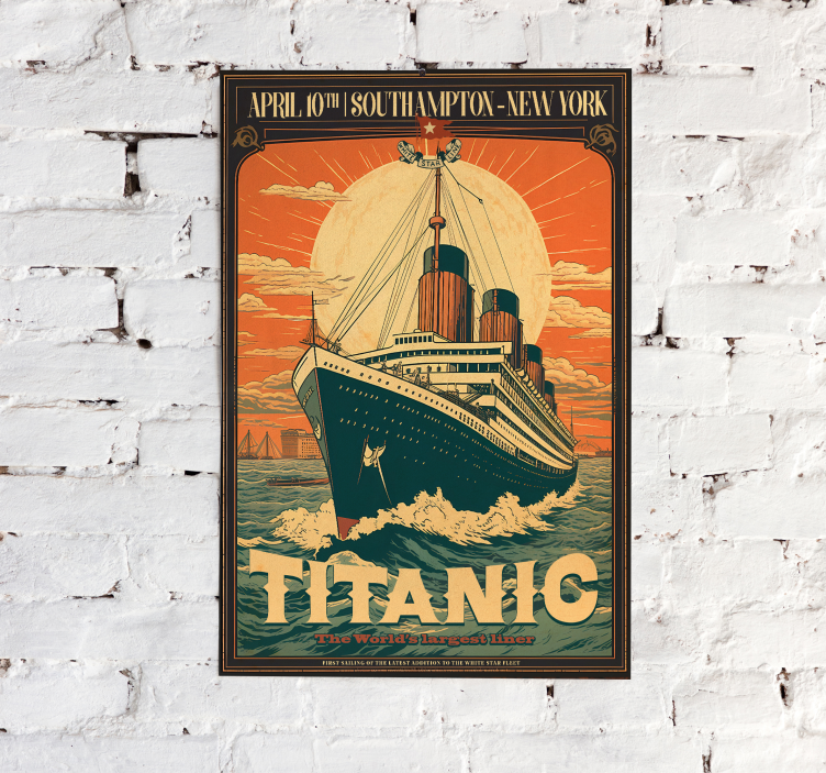 Titanic's maiden voyage vintage poster - TenStickers