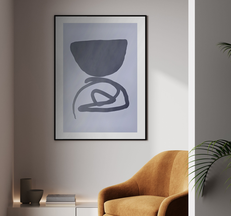 purple frame abstract poster - TenStickers