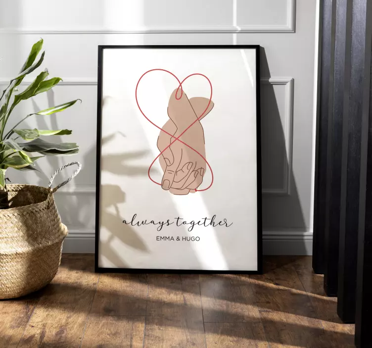 Siempre juntosAlways together master bedroom poster - TenStickers