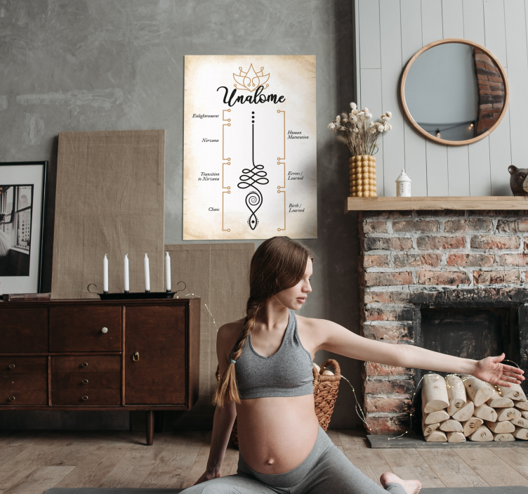 Unalome is a spiritual symbol in Buddhism that represents the jou - TenStickers