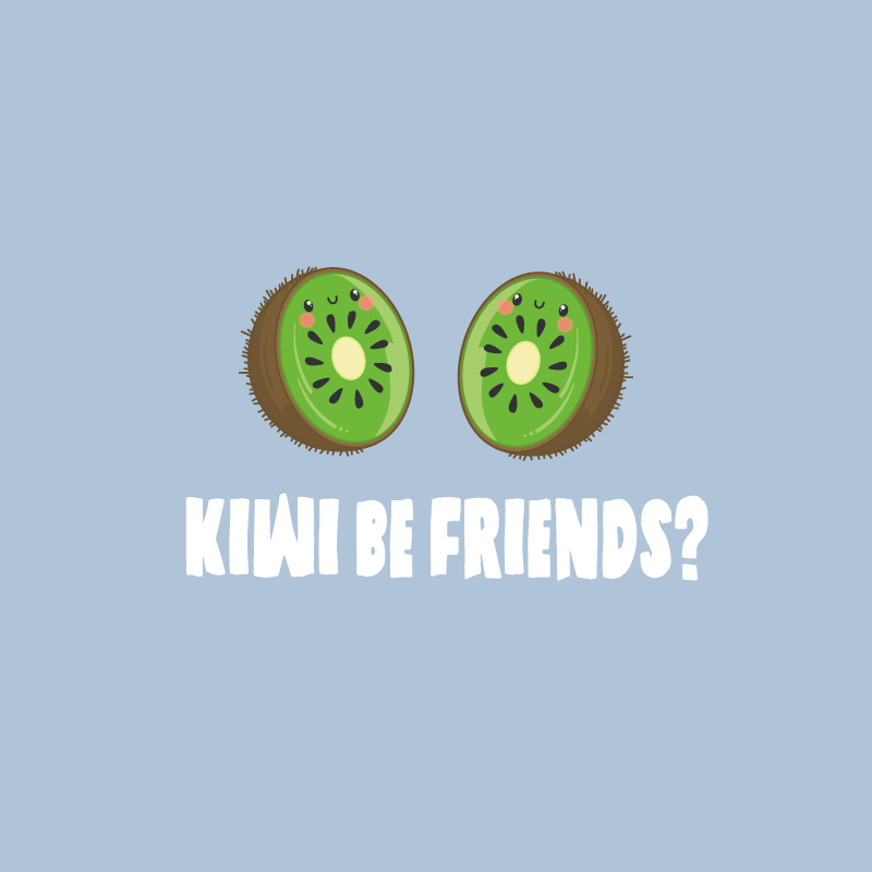 Funny quote with kiwis kitchen poster - TenStickers
