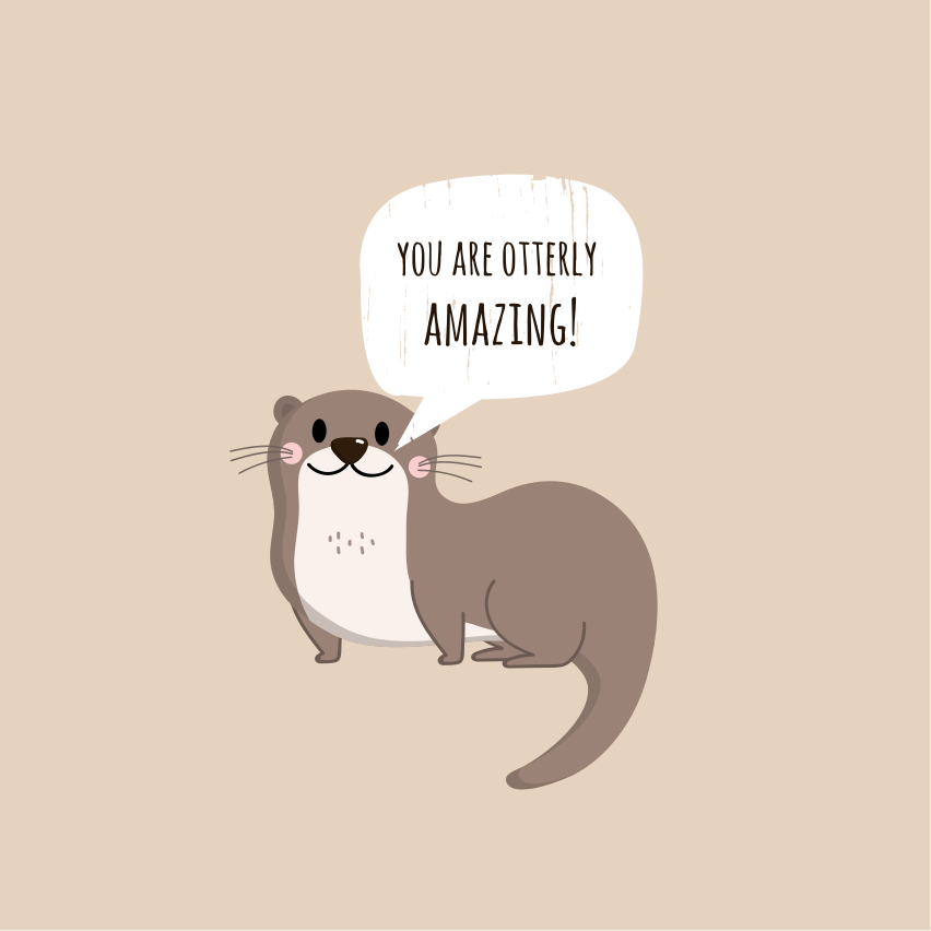 Kitchen poster - you're otterly awesome - TenStickers