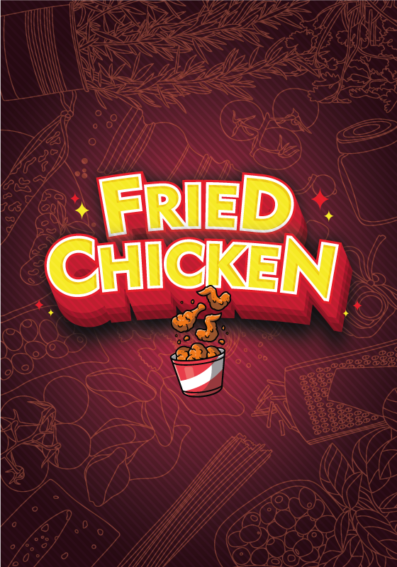 Kitchen poster graffiti taco fried chicken - TenStickers